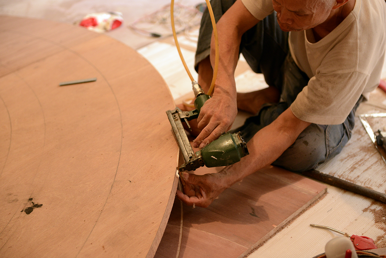 木作師傅施工現場照片