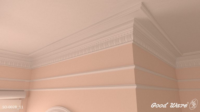 平面線板、雕刻線板運用於天花板及牆面角落