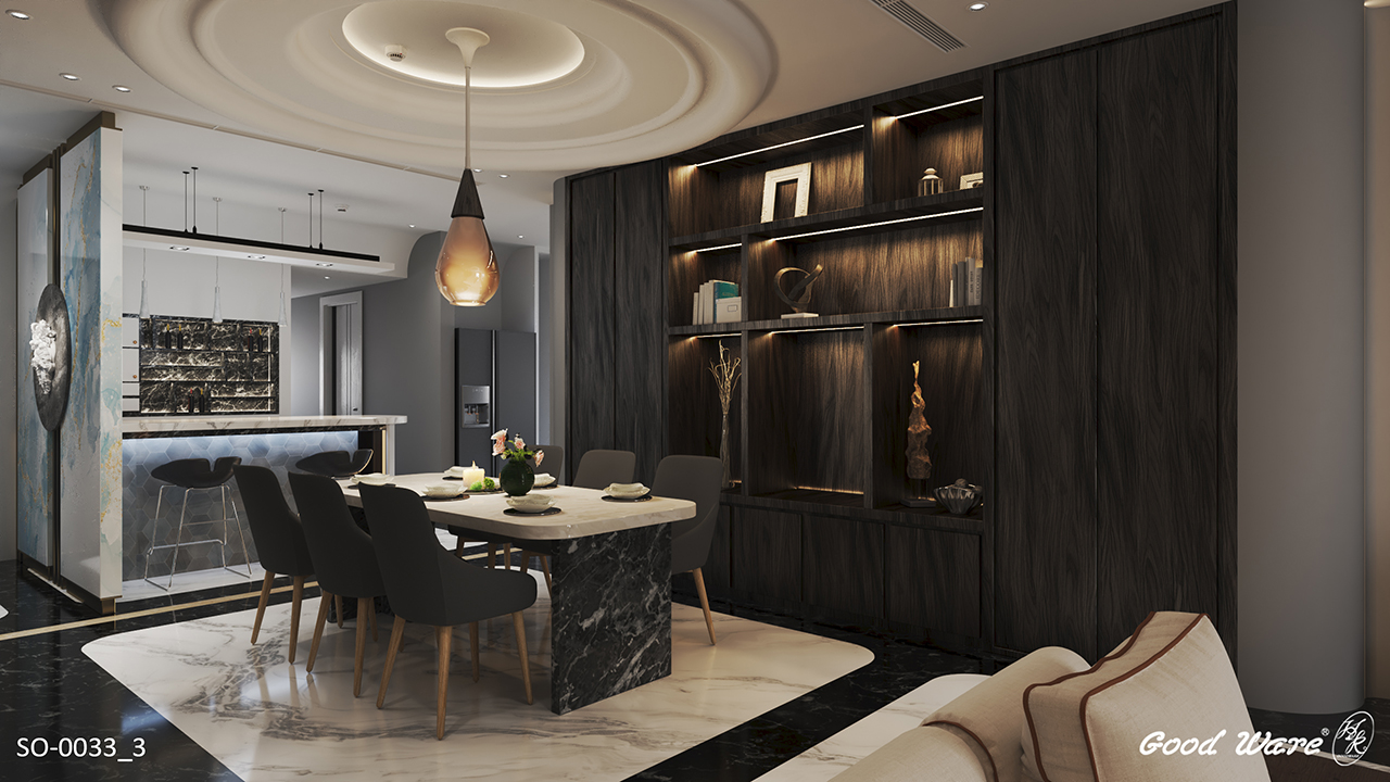 輕奢歐式飯廳效果圖